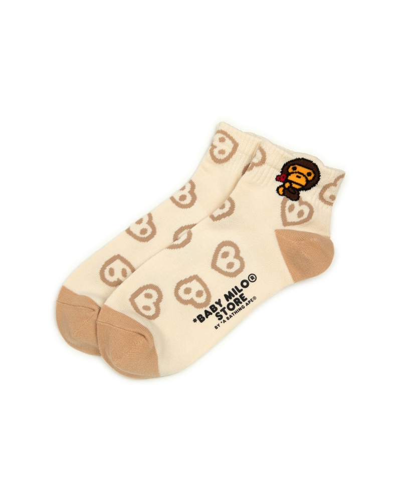 Bape Logo ankle Naisten Sukat Kerma | CFV-469702