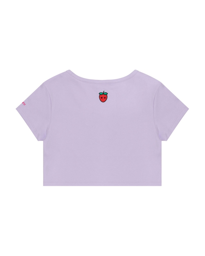 Bape Logo berry Naisten T Paidat Violetit | FJC-914853