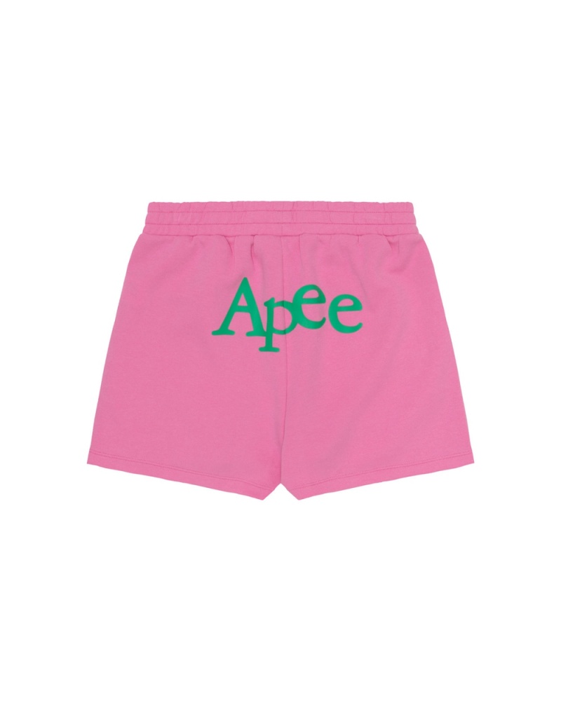 Bape Logo track Naisten Shortsit Pinkki | ELV-140938