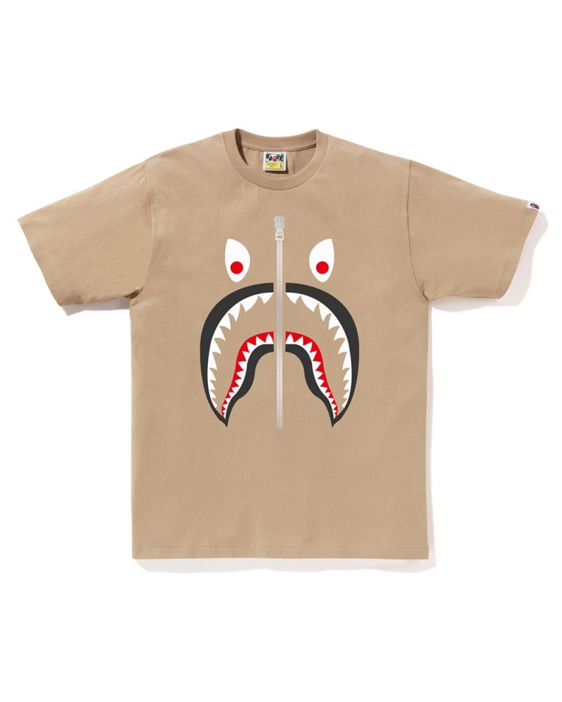 Bape Mad Shark Miesten T Paidat Beige | TWO-368195