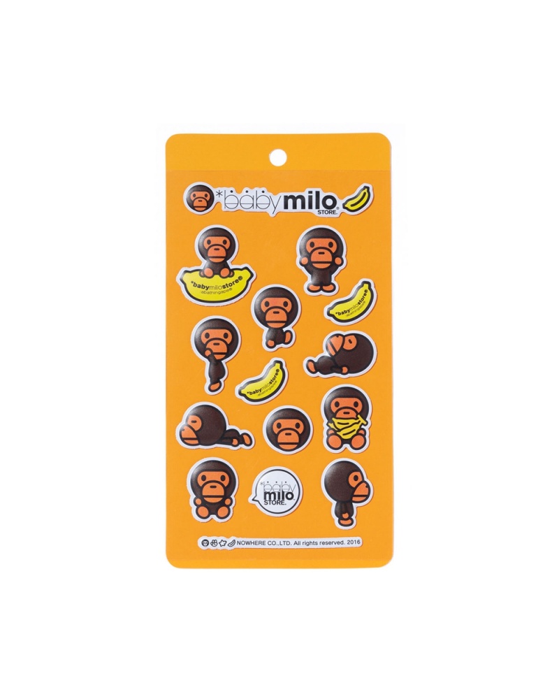 Bape Milo & Banana sticker pack Miesten Muut Tarvikkeet Oranssi | FGB-028916