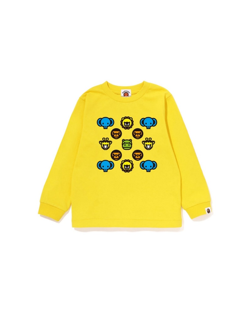 Bape Milogram L/S Lasten Topit Keltainen | DXP-168302