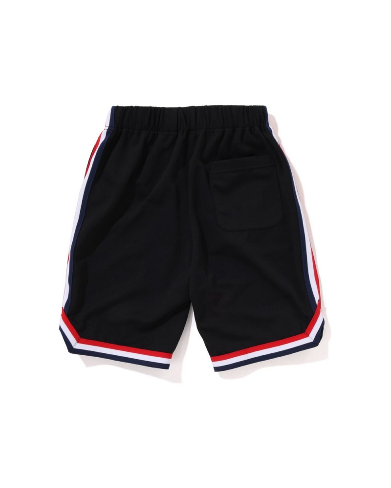 Bape Multi Print Basketball Shorts Lasten Housut Mustat | JRG-306451