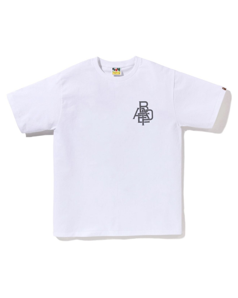 Bape Pigment Logo Miesten T Paidat Valkoinen | CWI-739641