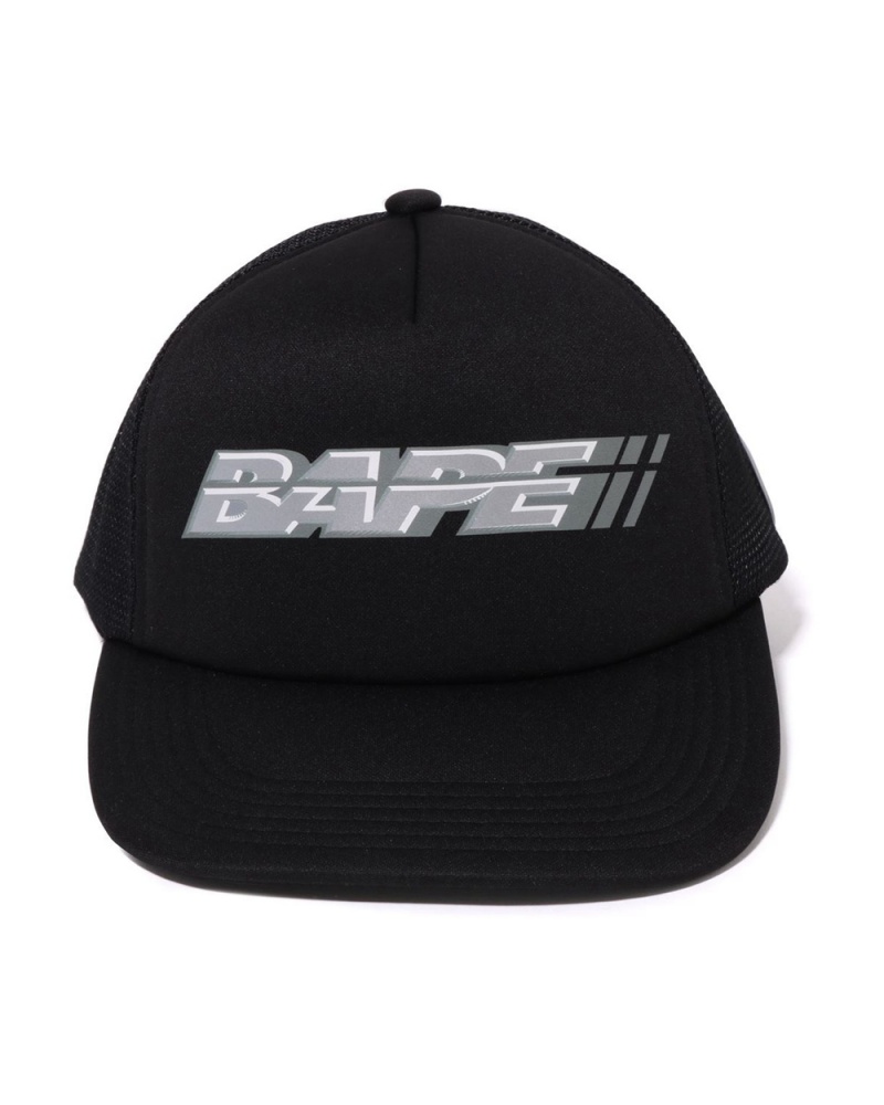 Bape Racer Mesh Miesten Hatut Mustat | ZWG-629147