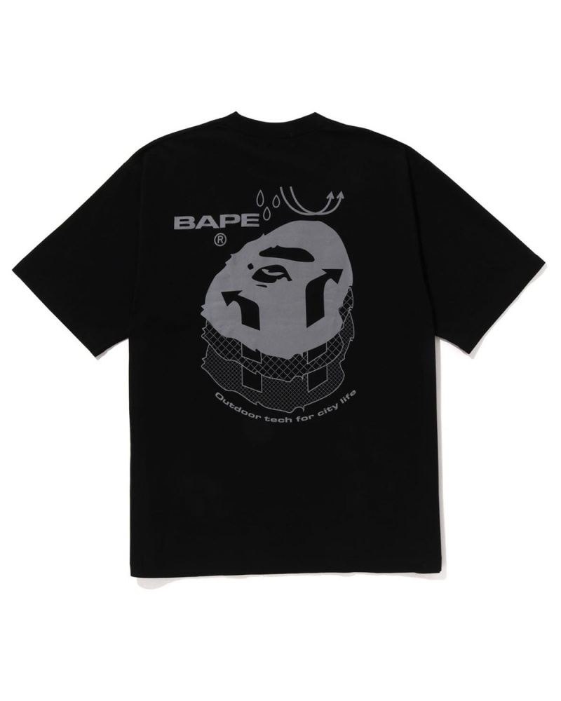 Bape Reflective Print Miesten T Paidat Mustat | HJE-076843