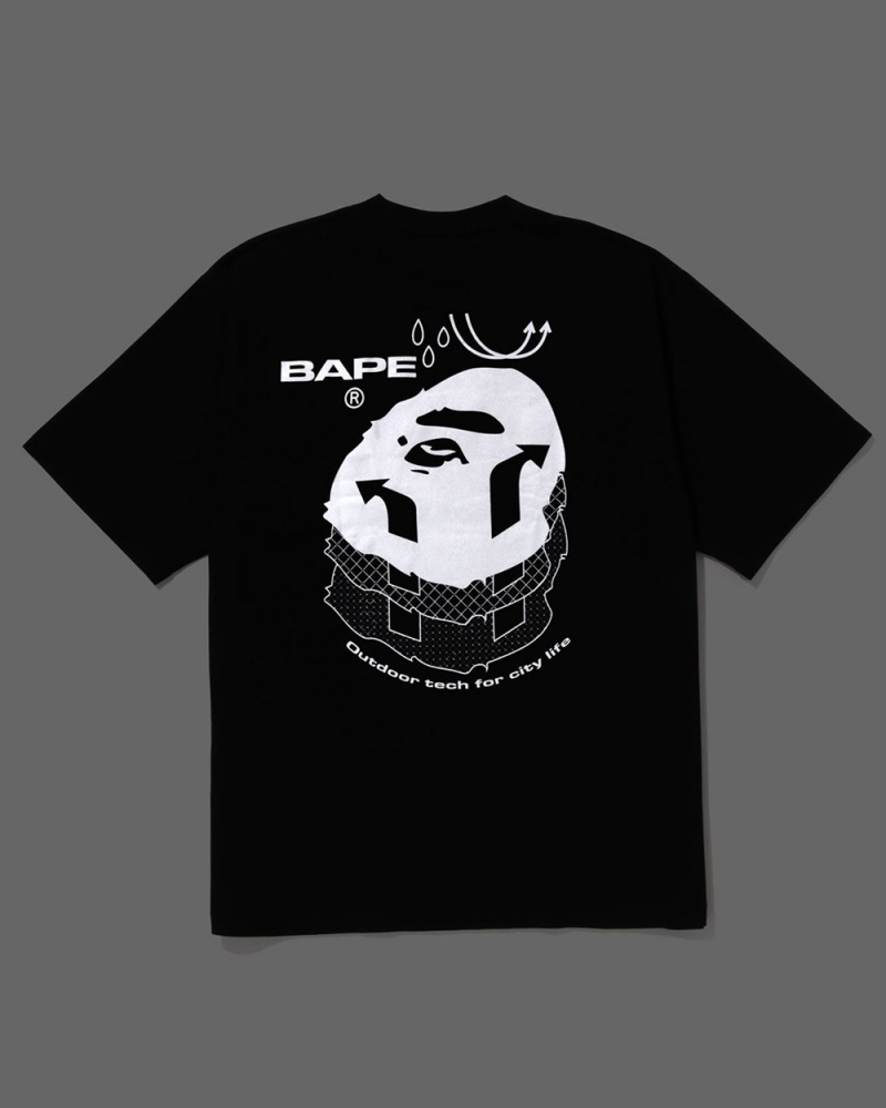 Bape Reflective Print Miesten T Paidat Mustat | HJE-076843