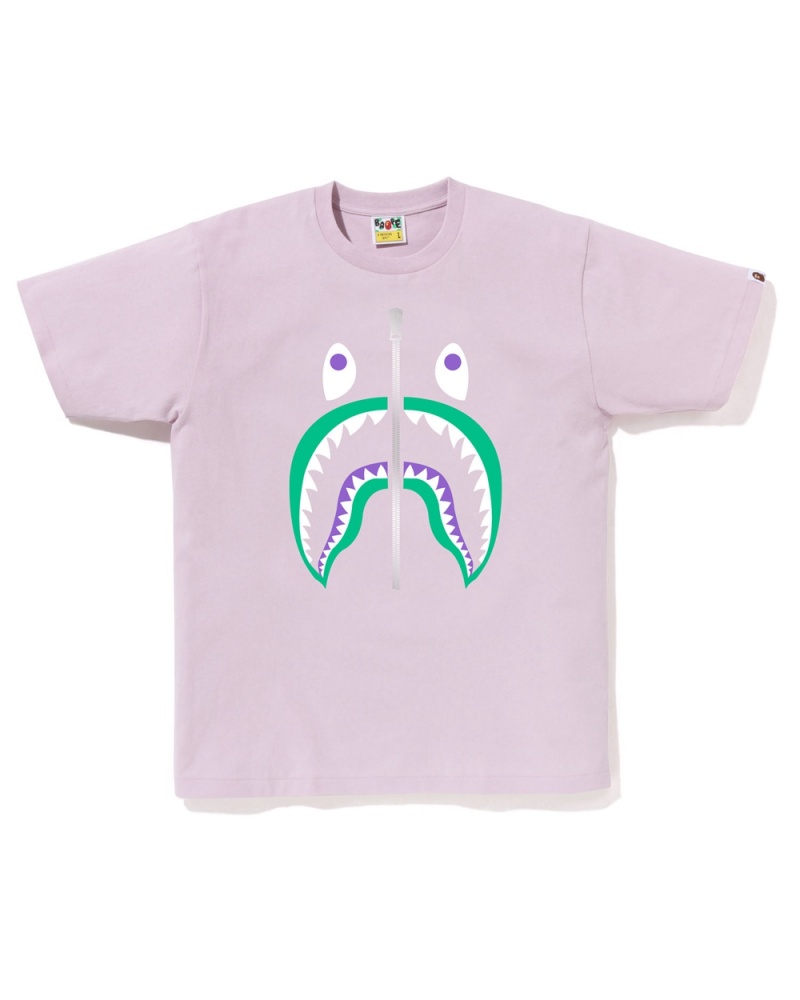 Bape Shark Miesten T Paidat Violetit | FPA-107543