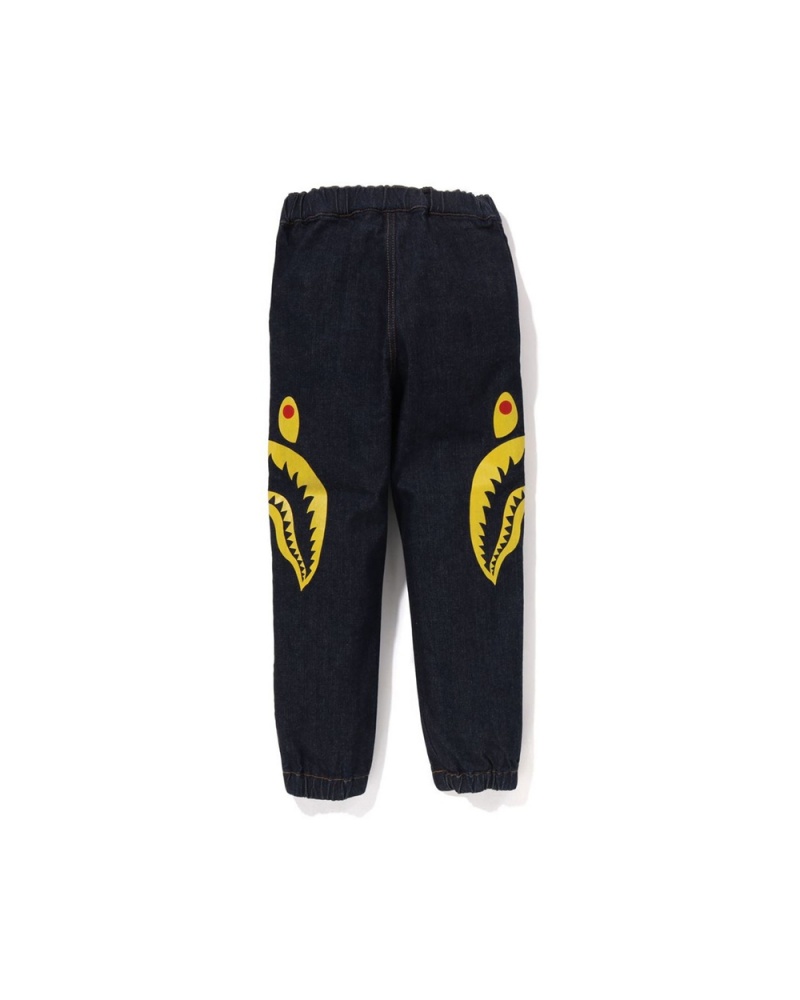 Bape Side Shark Jogger Denim Lasten Housut Sininen | SHN-365089