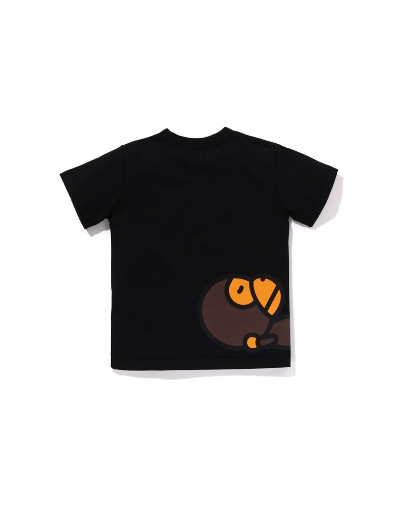 Bape Sleeping Baby Milo Banana Lasten Topit Mustat | RDB-759126