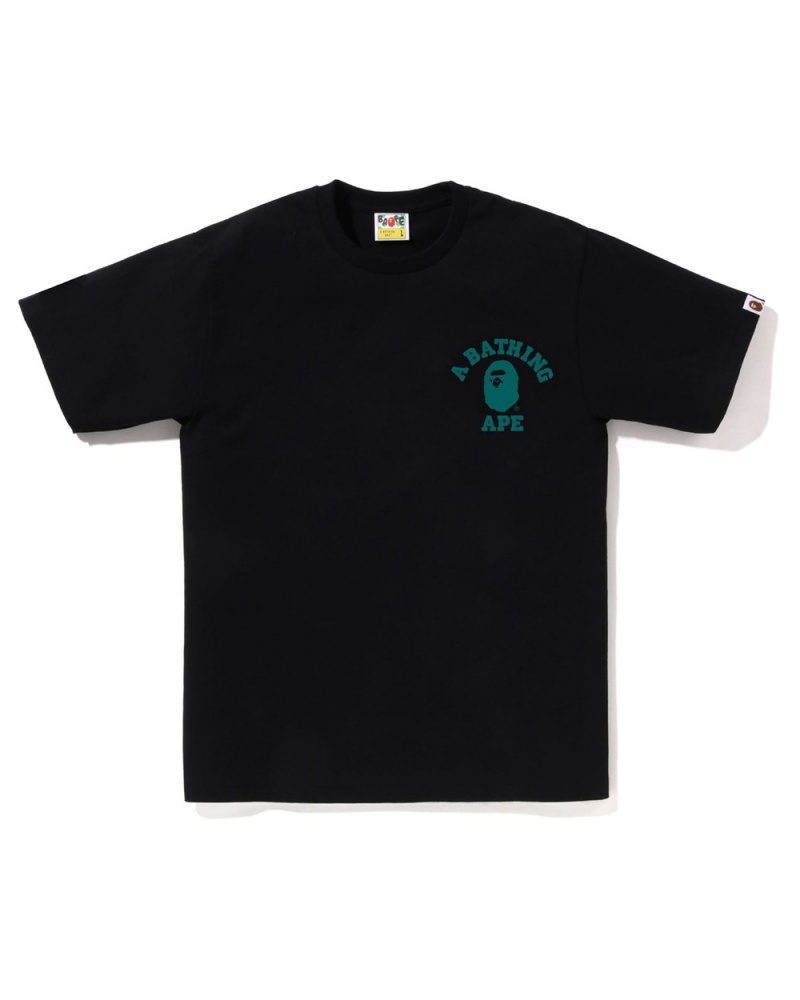 Bape Speed Racer College ATS Miesten T Paidat Mustat | ODZ-302465