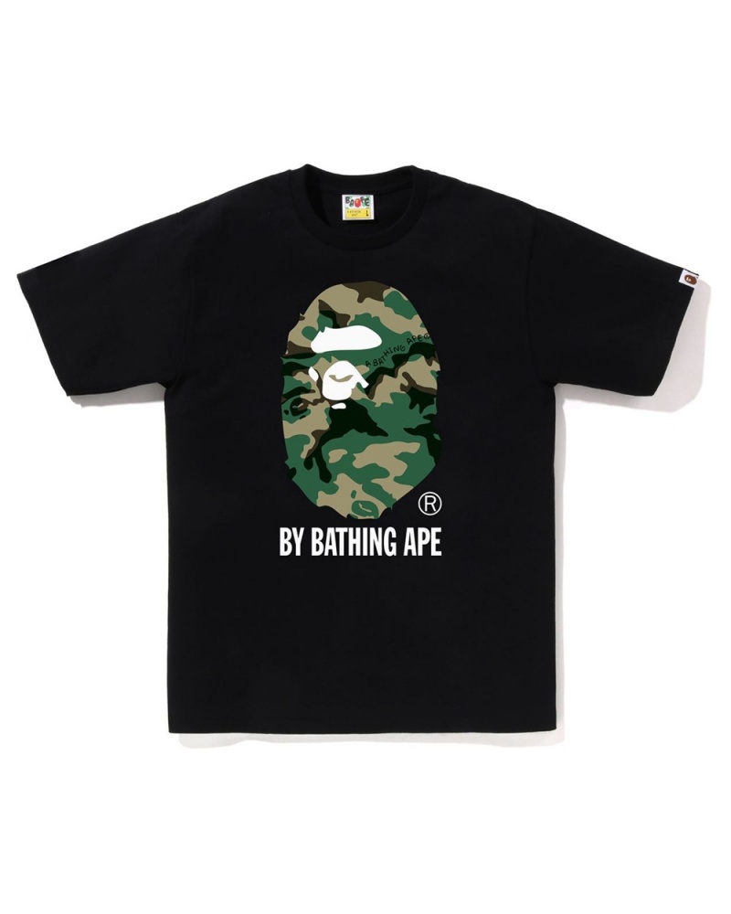 Bape Woodland By Bathing Ape Miesten T Paidat Mustat | YAG-562431