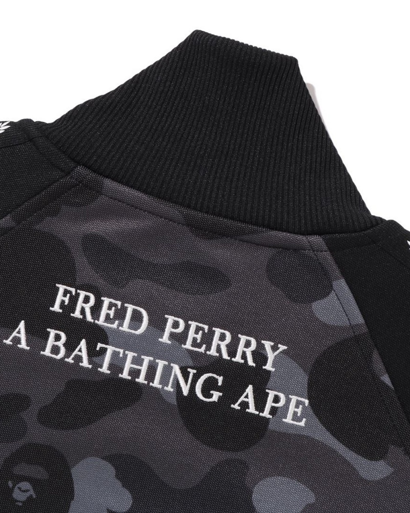 Bape X Fred Perry Track Miesten Takit Mustat | HNS-397421