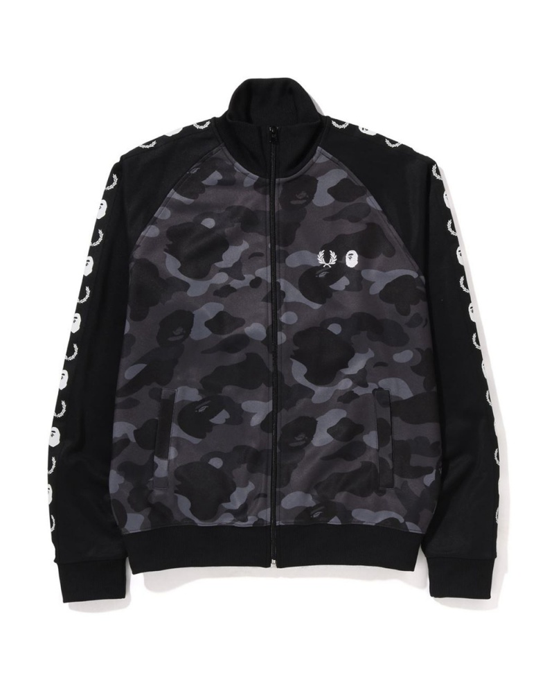 Bape X Fred Perry Track Miesten Takit Mustat | HNS-397421