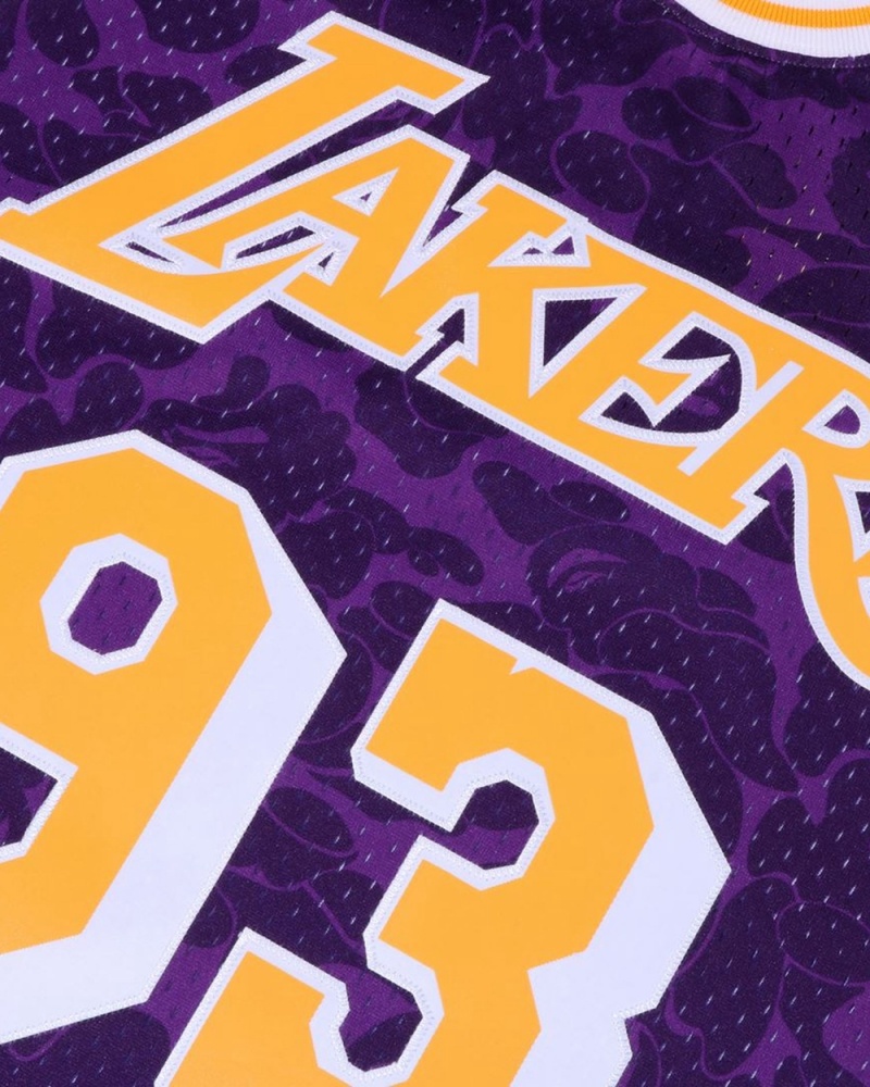 Bape X M&N Los Angeles Lakers Jersey Tank Miesten T Paidat Violetit | JQC-465839