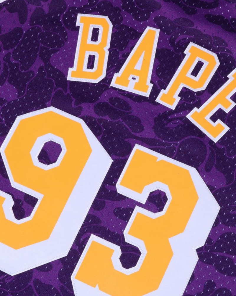 Bape X M&N Los Angeles Lakers Jersey Tank Miesten T Paidat Violetit | JQC-465839