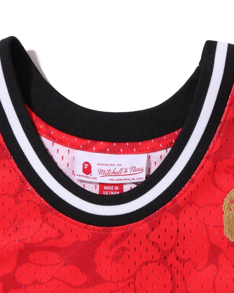 Bape X M&N Miami Heat Jersey Tank Miesten T Paidat Vaaleanpunainen | VUM-053671