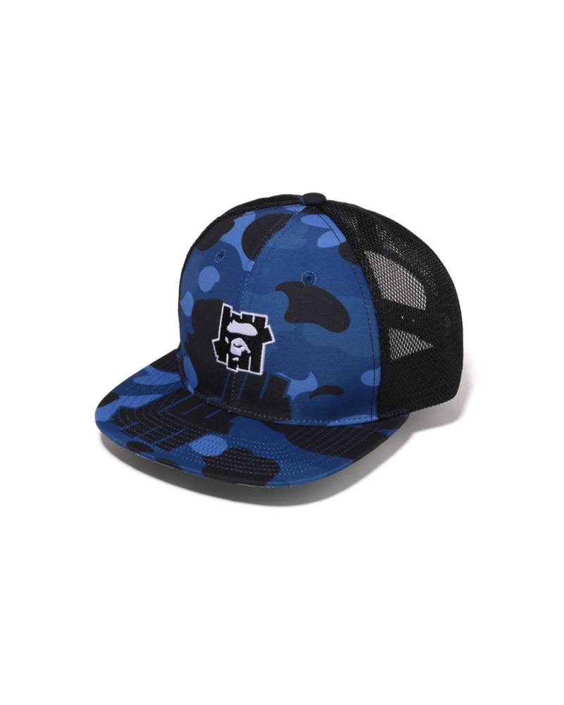 Bape X UNDFTD Mesh Miesten Hatut Laivastonsininen Sininen | TBE-713925