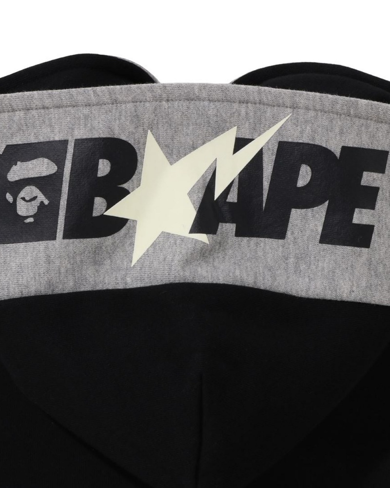 Bape Zip Hoodie Jr Lasten Päällysvaatteet Mustat | FOE-893576