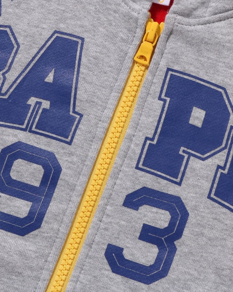 Bape Zip Hoodie Lasten Päällysvaatteet Vaaleanpunainen | UAX-580461